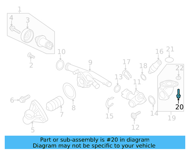 Thermostat Cover Bolt N-106-112-01 - View 19