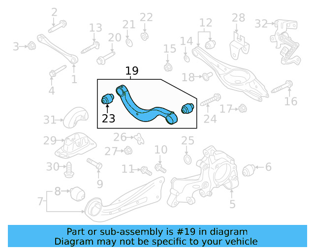 Upper Control Arm 3QF-505-323-B - View 7