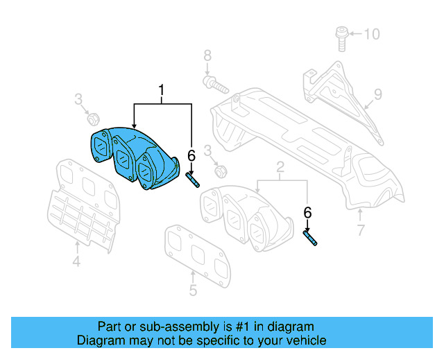 Exhaust Manifold 03H-253-031-E - View 7