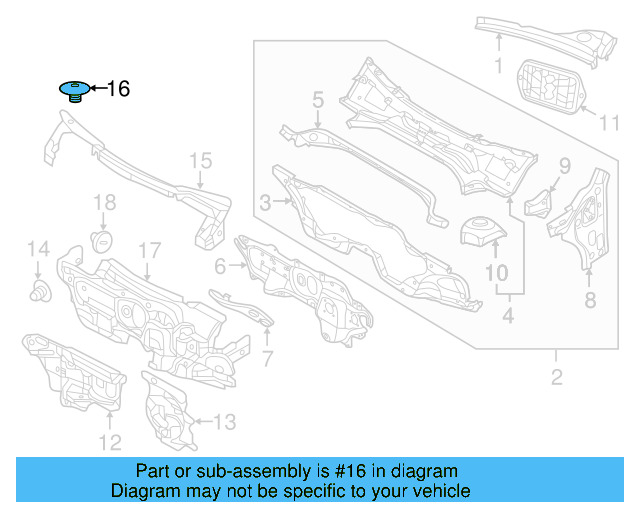 Sound Absorber Retainer N-900-685-01-01C - View 9