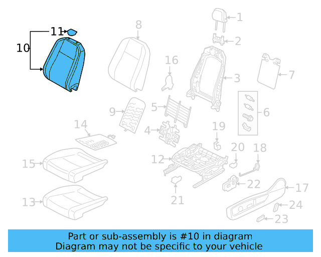 Seat Back Cover 3CN-881-806-AA-VJM