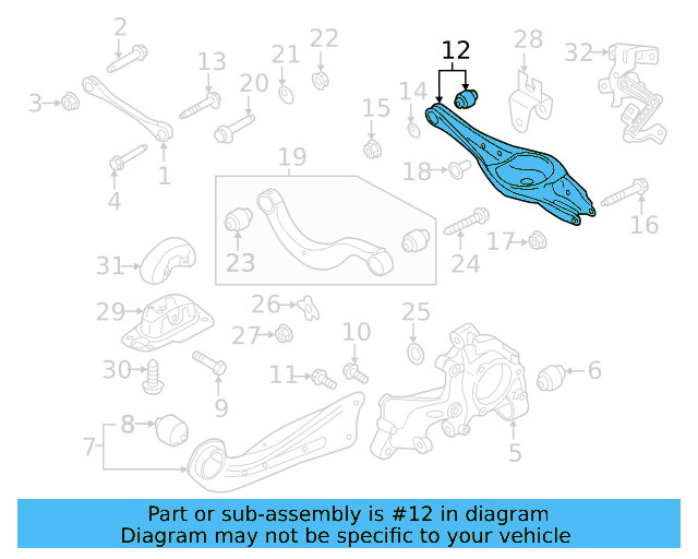 Lower Control Arm 3QF-505-311-B - View 2