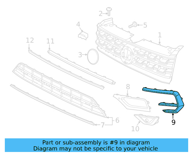 Grille Surround 3CN-853-807-FOD - View 5