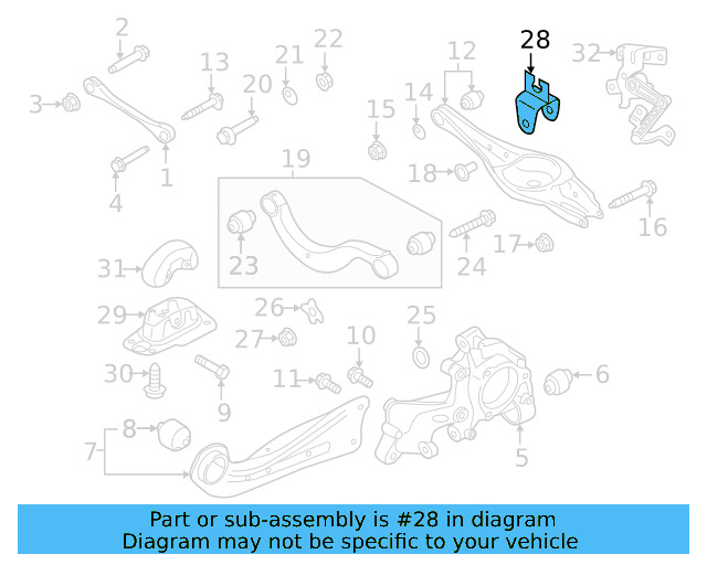 Bracket 5Q0-614-167-B - View 4