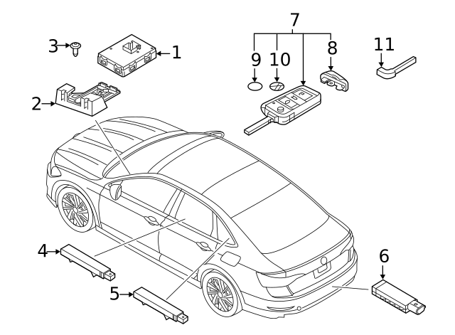 Keyless Entry Transmitter 5G6959752BLAIF
