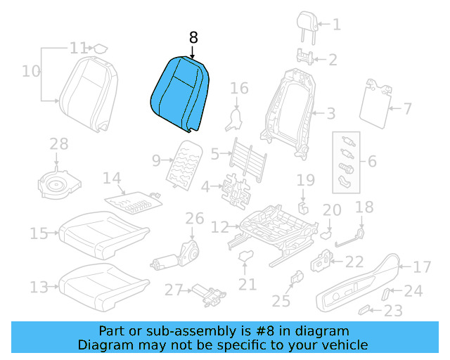 Seat Back Pad 3CN-881-776-F - View 18