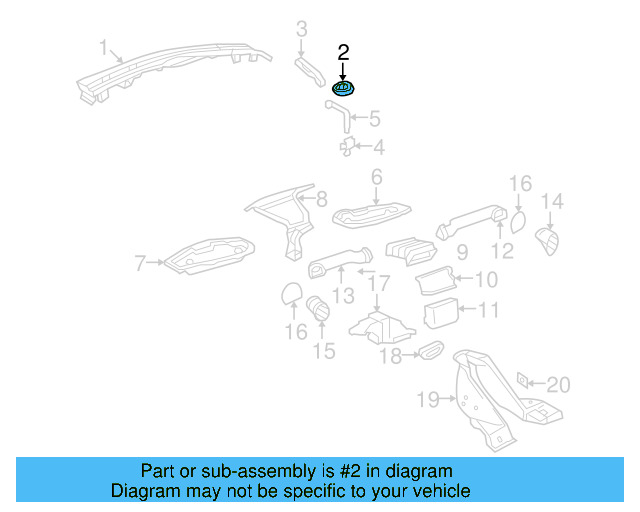 Defogger Grille 1C0-819-705-01C - View 3