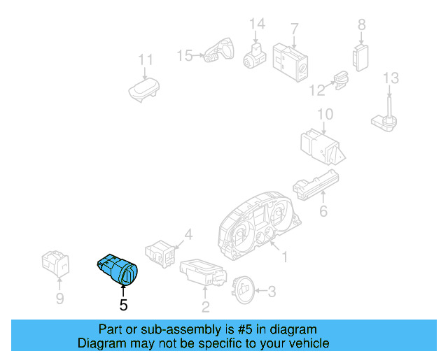 Headlamp Switch 3C8-941-431-D-XSH - View 22