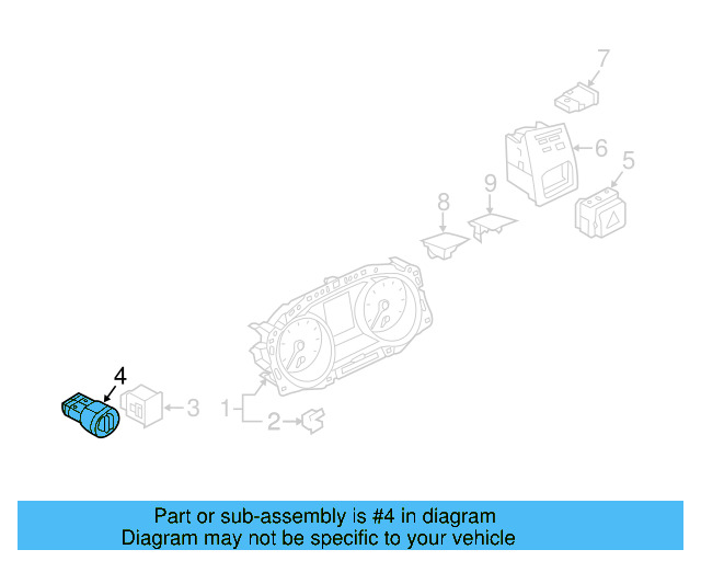 Headlamp Switch 5G0-941-431-BL-WZU - View 7