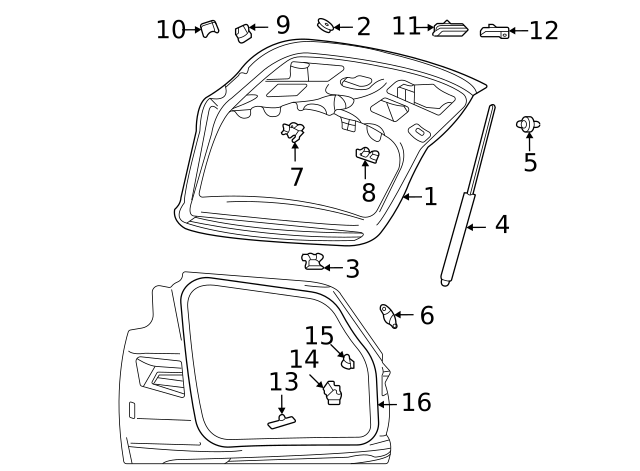 Door Shell Cap WHT-007-662-A