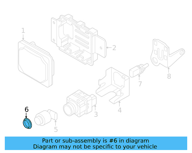 Park Sensor Seal 3Q0-919-133-9B9 - View 6
