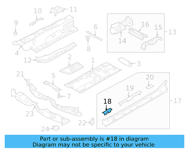 Sill Reinforcement 5Q0-802-307 - View 10