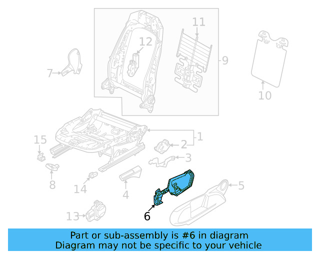 Outer Finish Panel Retainer 5H0-881-559 - View 3