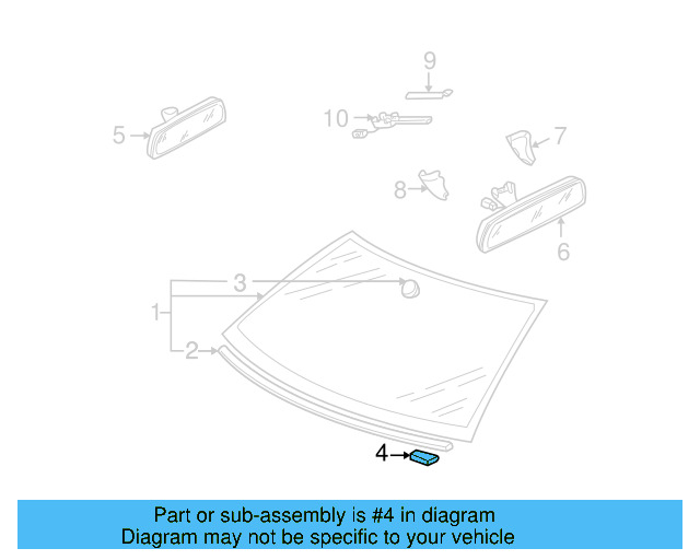 Mirror Support Spacer 443-845-631-A - View 59