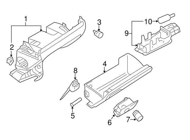 Glove Box Frame Bumper 3C0-857-145 - View 14