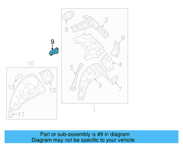 Wheelhouse Brace 5G6-809-129 - View 5
