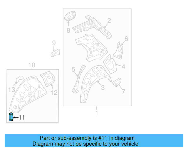 Inner Wheelhouse Adapter 5Q0-802-398 - View 7