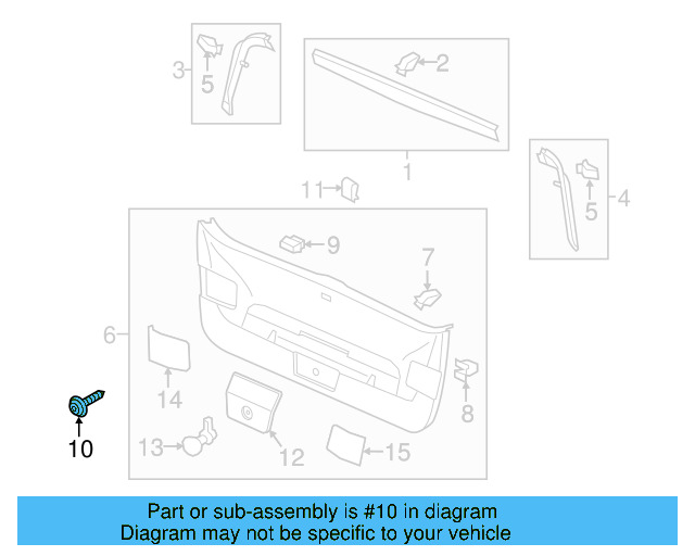 Lower Center Pillar Trim Clip 4A0-867-276-B - View 27
