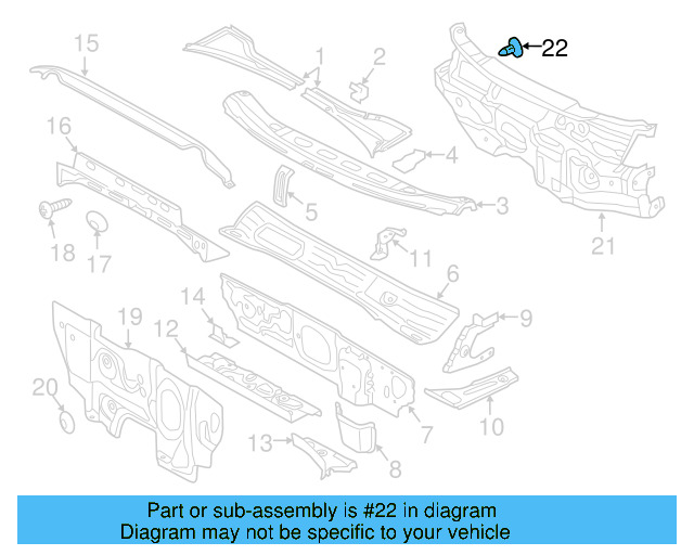 Tool Compartment Retainer N-908-713-01 - View 4