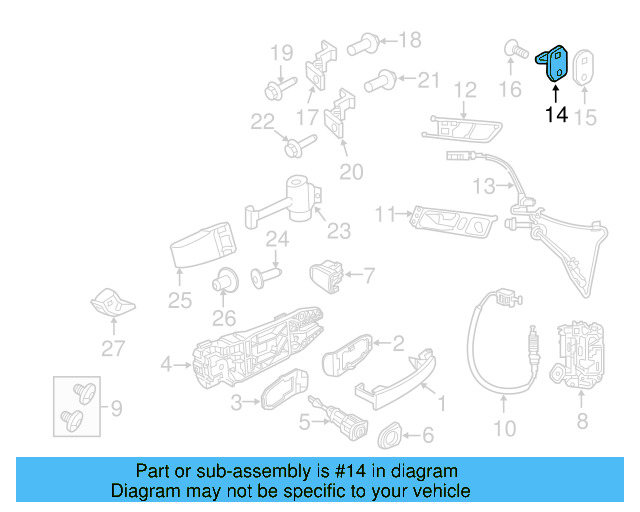 Door Lock Striker Plate 3C0-837-767-A - View 7