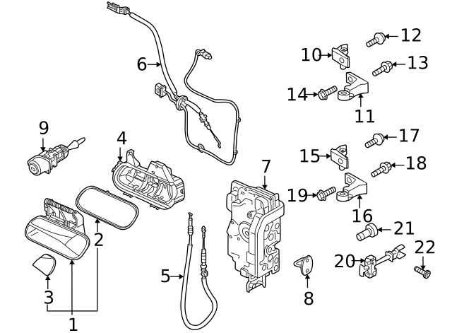 Handle, Outside Packing 11K-837-210-C-GRU