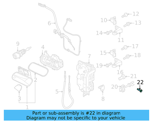 Door Check Bolt N-912-788-01 - View 6