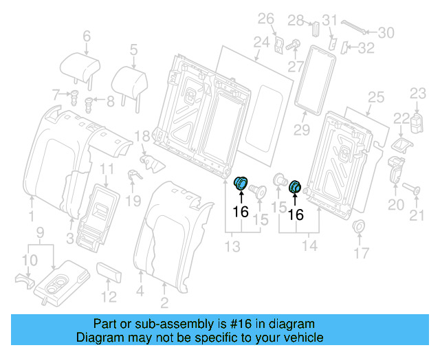 Seat Back Frame Sleeve 5Q0-885-649 - View 6