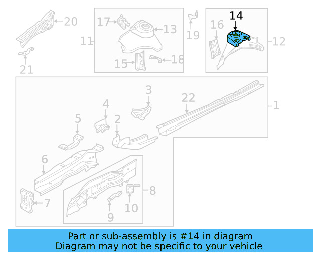 Strut Support 5Q0-809-121-B - View 11