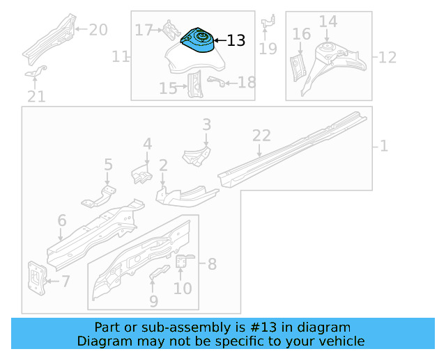 Strut Support 5Q0-809-122-B - View 7