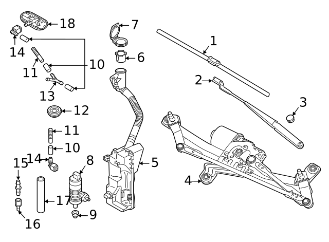 Windshield Wiper Motor 11B-955-023-A