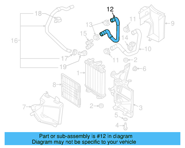 Outlet Hose 5Q0-121-101-P - View 5