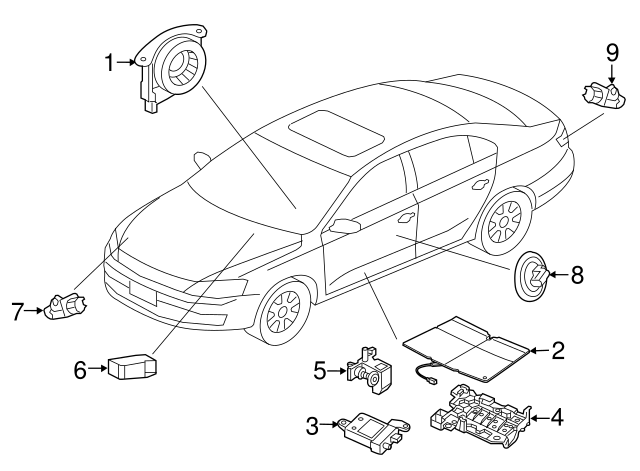 Air Bag Passenger Presence Module Bracket 5N0-959-730