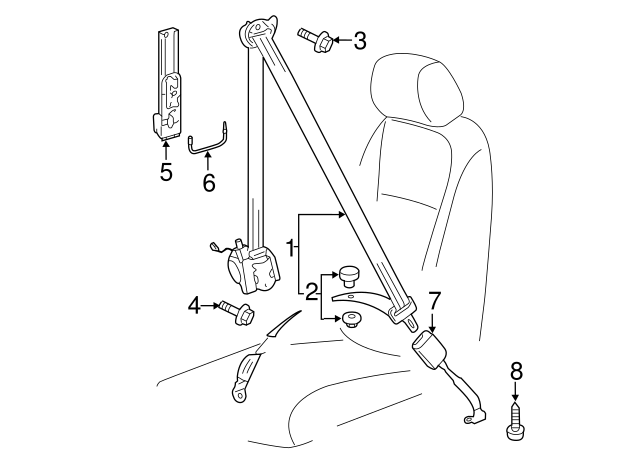 Buckle End Mount Bolt N-989-236-02 - View 5