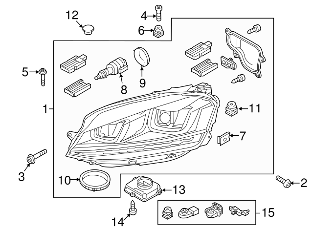 Headlamp Assembly Bolt WHT-007-527 - View 53