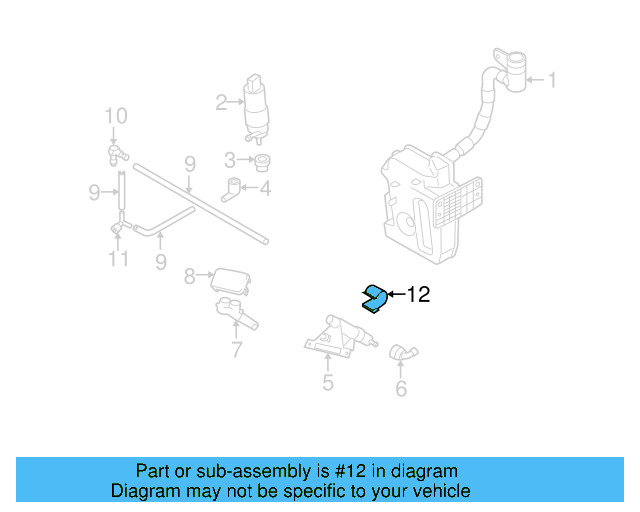 Washer Hose Clip 1J0-955-846 - View 5