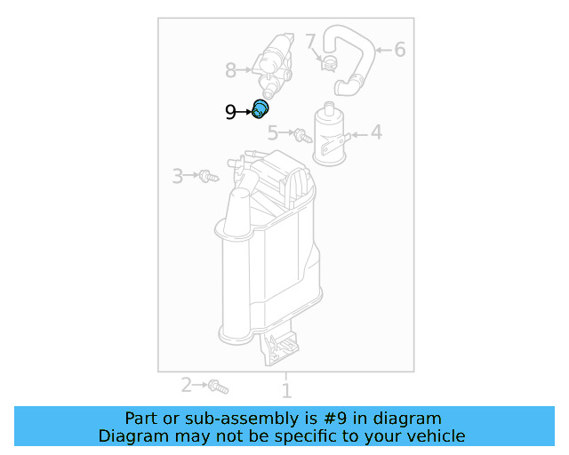 Evaporative Emissions System Leak Detection Pump Grommet 8K0-201-848 - View 9