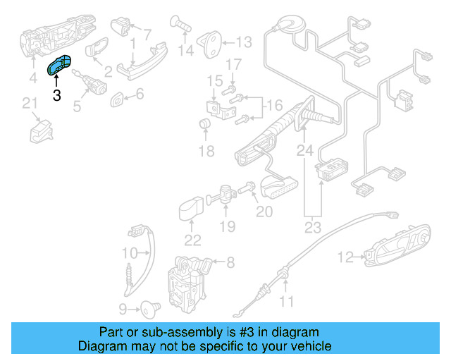 Handle, Outside Seal 5N0-837-211-D-9B9 - View 20