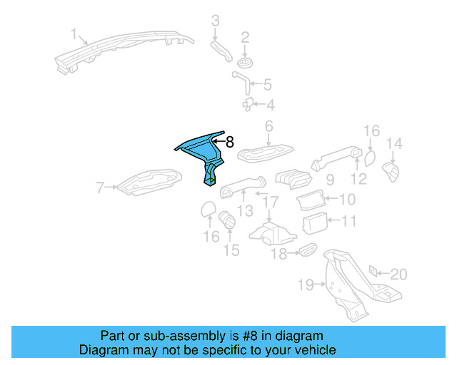 Center Duct 1C1-819-063-A - View 2