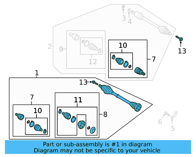 Axle Assembly 5Q6-407-272-S - View 6