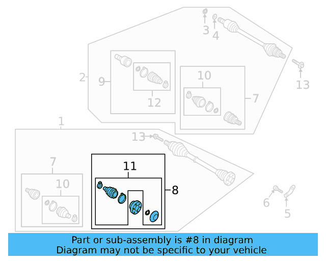 Inner Joint Assembly 5Q0-498-103-L - View 5