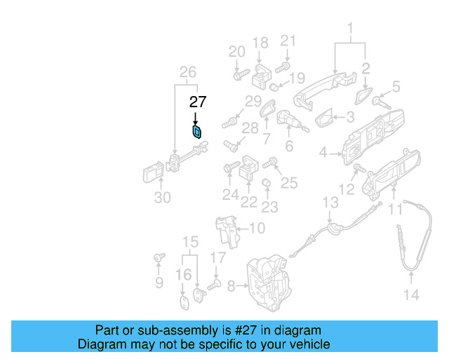 Door Check Seal 6J0-837-923 - View 7