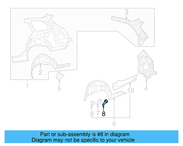 Rear Body Panel Stud N-906-526-02 - View 7