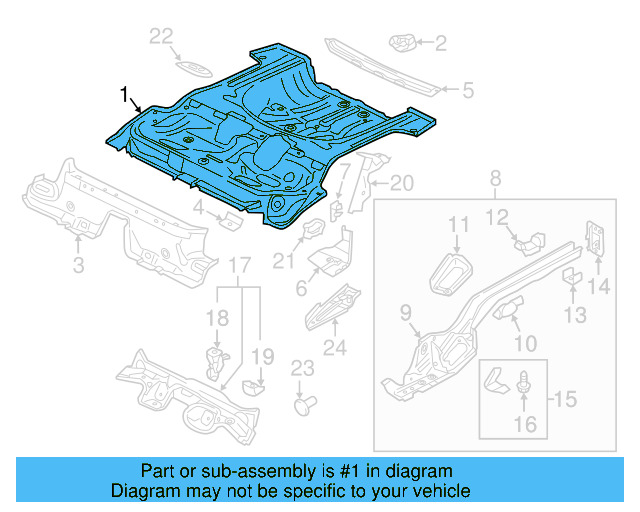Floor Pan 5Q0-813-115 - View 7
