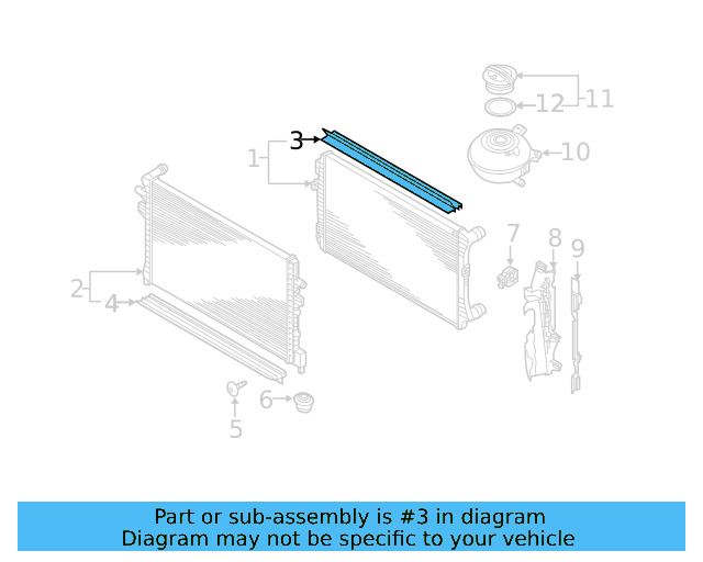 Radiator Upper Seal 5Q0-121-345-C - View 23