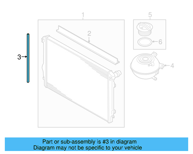 Radiator Side Seal 5Q0-121-331-D - View 9