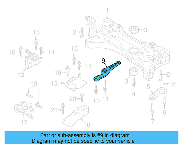 Rear Support 5Q0-199-855-AD - View 10