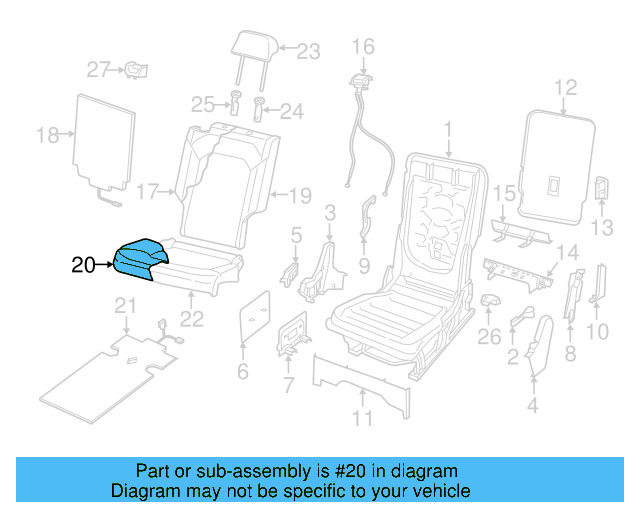 Seat Cushion Pad 3CN-885-376-K - View 7