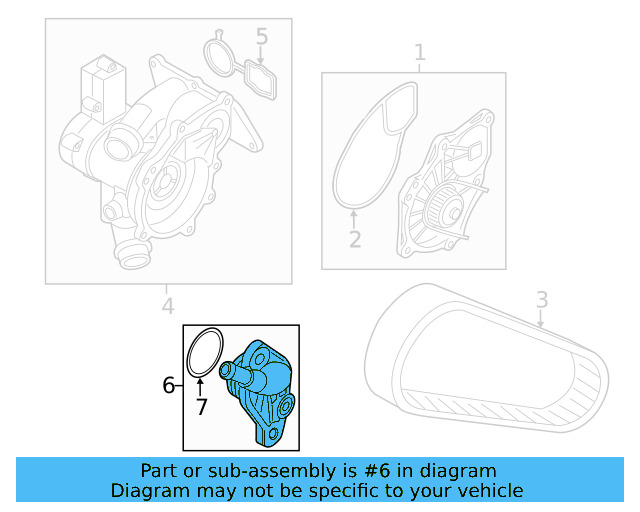 Engine Water Pump Outlet Pipe 06K-121-132
