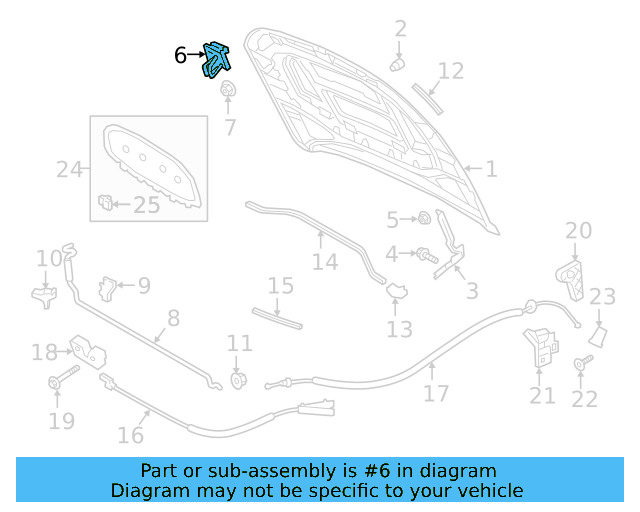 Hood Latch Striker Plate 17A-823-186 - View 3