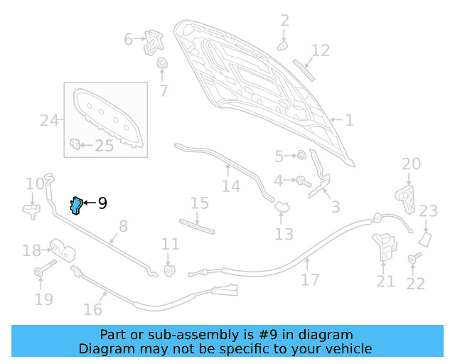 Support Rod Retainer 1U0-823-397-121 - View 10